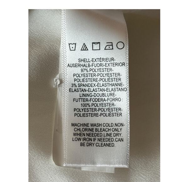 Dress the Population dress Monroe Side Slit Gown white size Large L - Picture 6 of 7